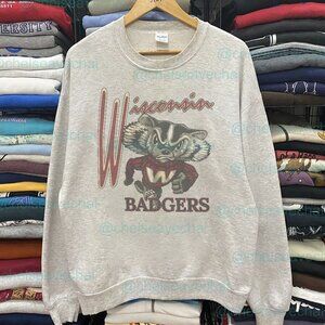 Vintage 90s University of Wisconsin Badgers Sweatshirt, Wisconsin Badgers Shirt